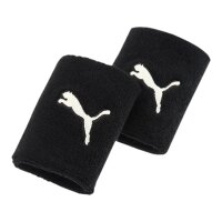 PUMA Unisex Wristband long 2er Pack - Schweißband, Running & Training, Puma Logo Schwarz