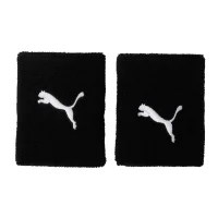 PUMA Unisex Wristband long Pack of 2 - Sweatband, Running & Training, Puma Logo Black