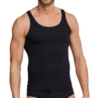 SCHIESSER Herren Unterhemd - Sport-Jacke, ohne Arm, Original Feinripp, einfarbig Schwarz S