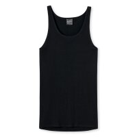 SCHIESSER Mens Undershirt - Sport Jacket, without sleeves, Original Rib, plain Black S (Small)