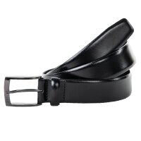 JOOP! Herren Gürtel - Coll. Belt 3,5 cm, Echtleder, Dornschließe, Logo Schwarz 85 cm