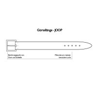 JOOP! Herren Gürtel - Coll. Belt 3,5 cm, Echtleder, Dornschließe, Logo Blau 90 cm