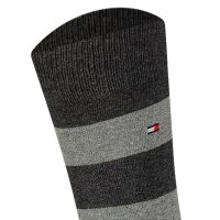 TOMMY HILFIGER Men Socks, Pack of 2 - Rugby Sock, Stockings, Stripes, uni/striped Grey 39-42