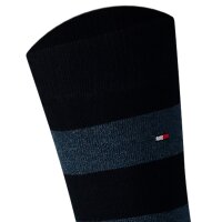 TOMMY HILFIGER Herren Socken, 2er Pack - Rugby Sock, Strümpfe, Streifen, uni/gestreift Dunkelblau 43-46