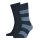 TOMMY HILFIGER Men Socks, Pack of 2 - Rugby Sock, Stockings, Stripes, uni/striped Blue Denim 43-46