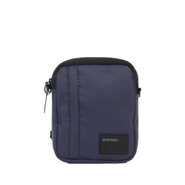 DIESEL Mens Shoulder Bag - Discover Me Oderzo Crossbody Bag, 22x18x5cm (HxWxD) Blue