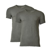 Marc O Polo Herren T-Shirt, V-Neck, Halbarm, Cotton Stretch, Vorteilspack Grau S 2er Pack (1 x 2P)