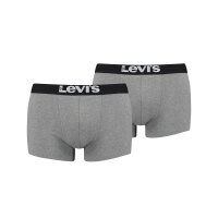 LEVIS Mens Solid Basic Trunk, Pack of 2, Boxer Shorts, Logo Waistband