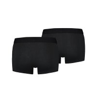 Levis Mens Solid Basic Trunk, Pack of 2, Boxer Shorts, Logo Waistband Black L (Large)