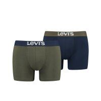 LEVIS Mens Solid Basic Boxer, Pack of 2, Boxer Shorts, Logo Waistband