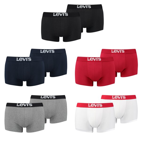 LEVIS Mens Solid Basic Trunk, Boxer Shorts, Logo Waistband