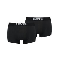 Levis HerrenTrunks, Vorteilspack - Solid Basic Trunks, Boxershorts, Logobund Schwarz L 2er Pack (1 x 2P