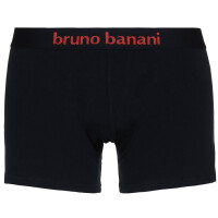 bruno banani Herren Boxershorts, 2er Pack - Flowing, Baumwolle Schwarz/Logo XXL (XX-Large)
