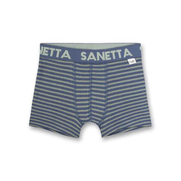 Sanetta Jungen Shorts - Pants, Unterhose, Logobund, Organic Cotton, gestreift Grün 104 (3 Jahre)