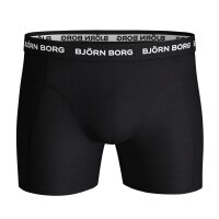 BJÖRN BORG Herren Boxershorts 3er Pack - Pants, Cotton Stretch, Logobund schwarz S