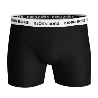 BJÖRN BORG Herren Boxershorts 3er Pack - Pants, Cotton Stretch, Logobund schwarz/weiß XXL