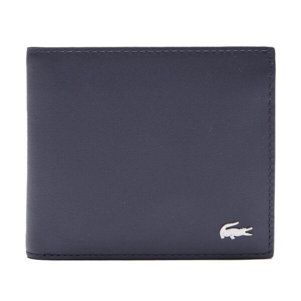 LACOSTE Mens Wallet, Genuine Leather - M Billfold Coin, 9,5x11,5x3cm (HxLxW) Blue