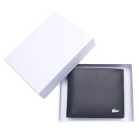LACOSTE Mens Wallet, Genuine Leather - M Billfold Coin, 9,5x11,5x3cm (HxLxW) Blue