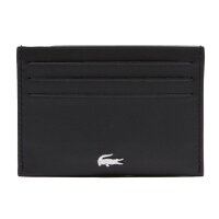 LACOSTE Herren Kreditkartenhülle, echtes Leder - Credit Card Holder, 7,5x11x1cm (HxLxB) Schwarz