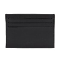 LACOSTE Mens Credit Card Holder, genuine leather - Credit Card Holder, 7,5x11x1cm (HxLxW) Black