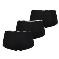 PUMA Damen Iconic Mini Shorts, 3er Pack - Soft Cotton Stretch Schwarz L
