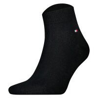 TOMMY HILFIGER Herren Quarter Socken, 2er Pack - Sneaker, Unifarben, 39-49 Schwarz 39-42