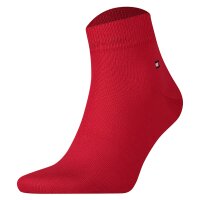 TOMMY HILFIGER Mens Quarter Socks, 2-pack - Sneaker, Plain, 39-49 Dark Blue/Red 43-46