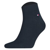 TOMMY HILFIGER Mens Quarter Socks, 2-pack - Sneaker, Plain, 39-49 Dark Blue/Red 43-46