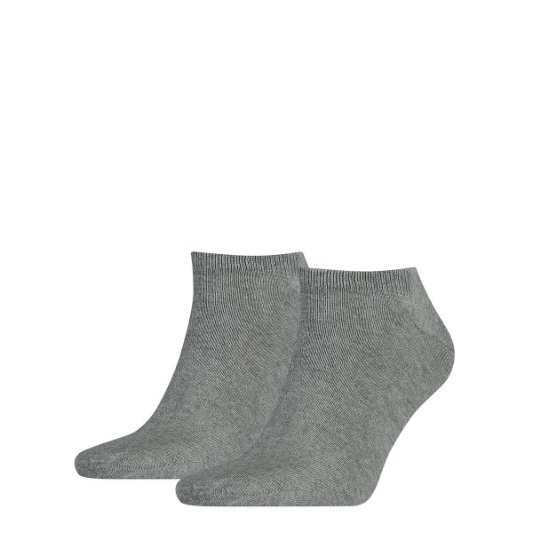 TOMMY HILFIGER Mens Sneaker Socks, 2-pack - TH, cotton, plain, 39-49 Grey 39-42