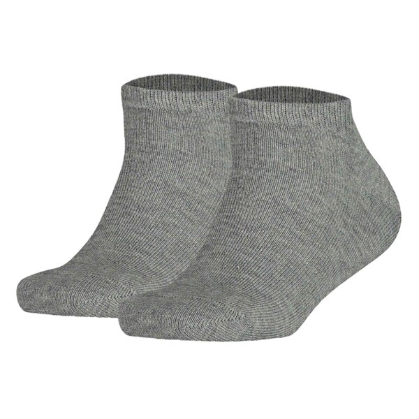 TOMMY HILFIGER Kinder Sneaker Socken, 2er Pack - Teen, TH, Baumwolle, Uni, 23-42 Grau 35-38