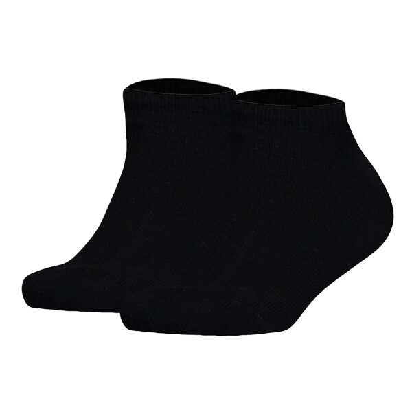 TOMMY HILFIGER childrens sneaker socks, pack of 2 - Teen, TH, cotton, plain, 23-42 Black 31-34
