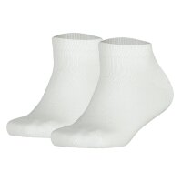 TOMMY HILFIGER Kinder Sneaker Socken, 2er Pack - Teen, TH, Baumwolle, Uni, 23-42 Weiß 39-42