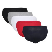 TOM TAILOR Herren Slip, 5er Pack - Mini Slip, Basic, einfarbig Blau/Weiß/Rot M