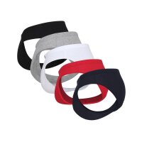 TOM TAILOR Mens Brief, 5-pack - Mini Brief, Basic, plain Blue/White/Red M (Medium)