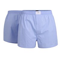 TOM TAILOR Herren Web-Boxershorts, 2er Pack - Pure Cotton, Westside C, kariert Blau M