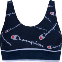 Champion Women Bustier - Seamless Bralette, Allover Logo Blue XS (X-Small)