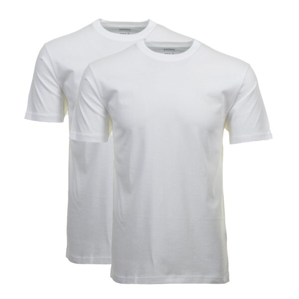 RAGMAN Mens T-Shirt 2-pack - 1/2 sleeve, undershirt, round neck White S (Small)