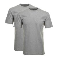 RAGMAN Herren T-Shirt 2er Pack - 1/2 Arm, Unterhemd, Rundhals Grau XL