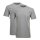 RAGMAN Herren T-Shirt 2er Pack - 1/2 Arm, Unterhemd, Rundhals Grau XL