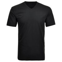 RAGMAN Mens T-Shirt 2-pack - 1/2 sleeve, undershirt, V-Neck Black S (Small)