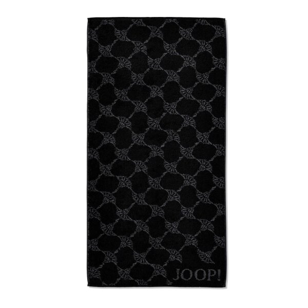 JOOP! Duschtuch Classic Cornflower Frottierkollektion - 80x150 cm, Walkfrottier Schwarz