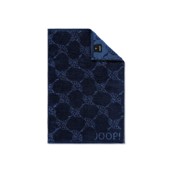 JOOP! Gästetuch Classic Cornflower Frottierkollektion - Walkfrottier Blau 30x50cm