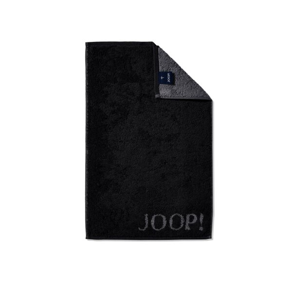 JOOP! Gästetuch Classic Frottierkollektion - Walkfrottier Schwarz 30x50cm