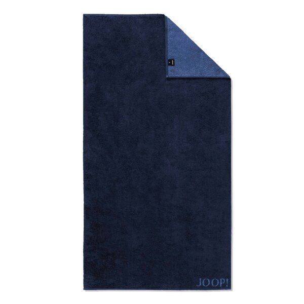 JOOP! Duschtuch Classic Frottierkollektion - 80x150 cm, Walkfrottier Blau