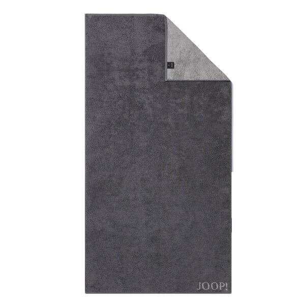 JOOP! Duschtuch Classic Frottierkollektion - 80x150 cm, Walkfrottier Anthrazit
