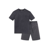 SCHIESSER mens pyjama set - 2-piece, shorty, short, round neck, plain/patterned