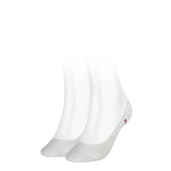 TOMMY HILFIGER ladies socks, 2-pack - socks,TH, cotton, 35-42, plain White 39-42