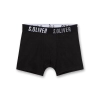 s.Oliver Jungen Hipshorts - 2er Pack, Pants, Unterhose, Cotton Stretch Schwarz 128