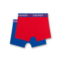 s.Oliver Boys Hipshorts - Pack of 2, Pants, Underpants, Cotton Stretch Blue/Red 176
