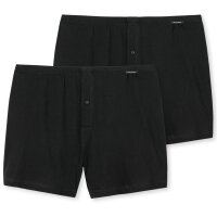SCHIESSER mens boxer shorts 2-pack - shorts, single jersey, plain, S-4XL